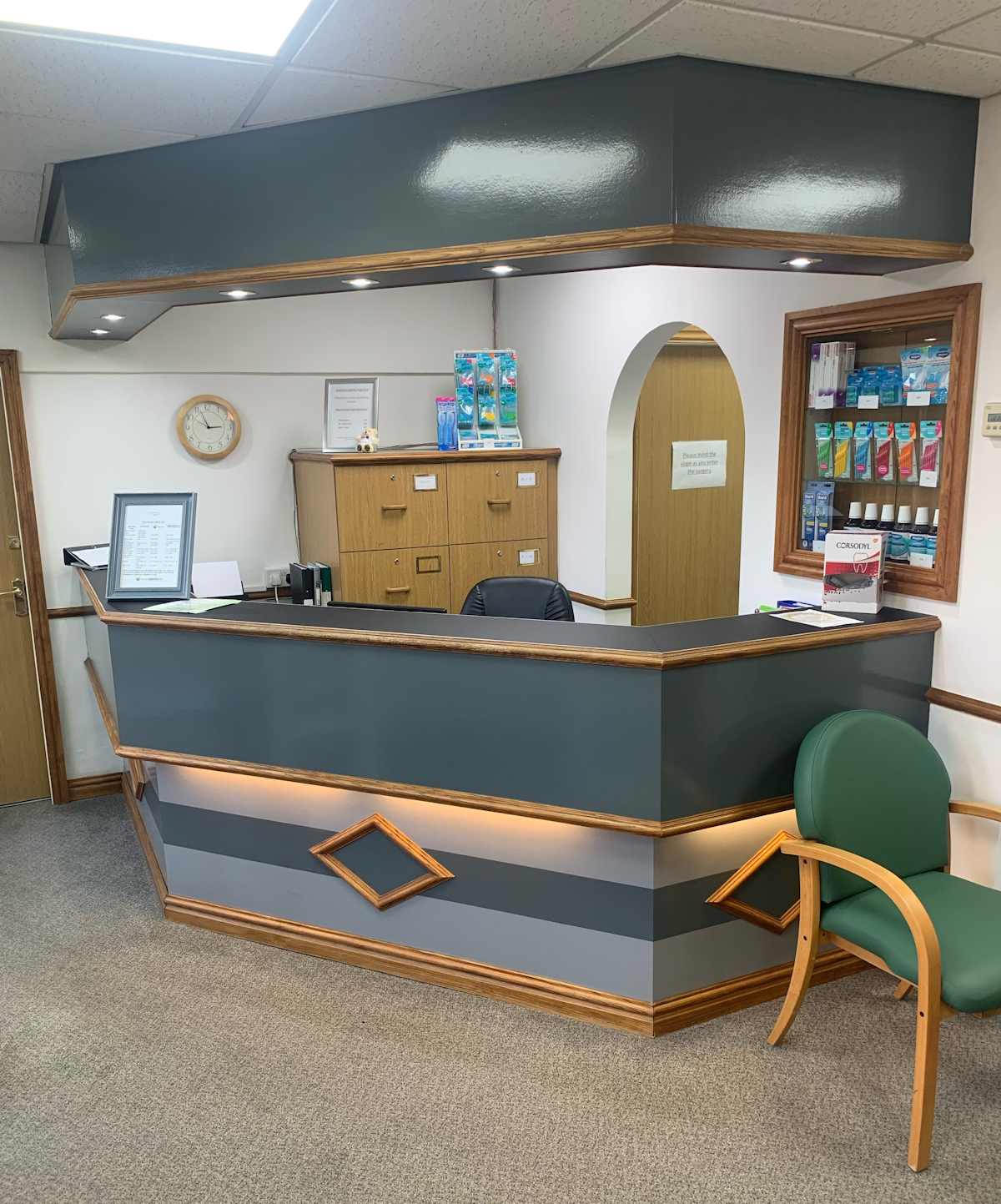 Meet the Team - Reception desk at Alrewas Dental Practice in Burton on Trent